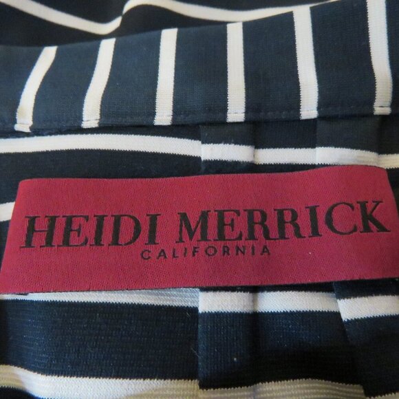 HEIDI MERRICK Kubo Navy White Striped Pencil Skirt Coastal Preppy - Size S - Picture 13 of 14